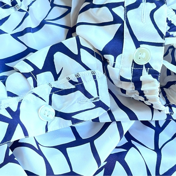 Alfred Dunner Abstract Patterned Midi Skirt - Navy/White - Picture 12 of 13